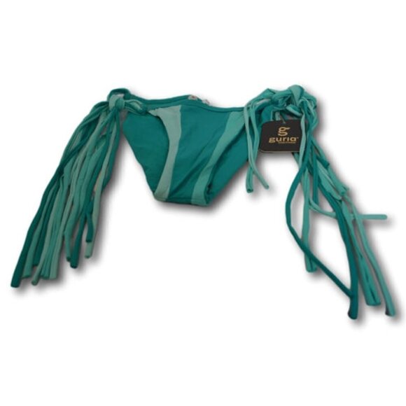 Guria Turquoise- Multi String Reversable Tie Side Bikini Bottom Size: S NWT - Picture 1 of 1